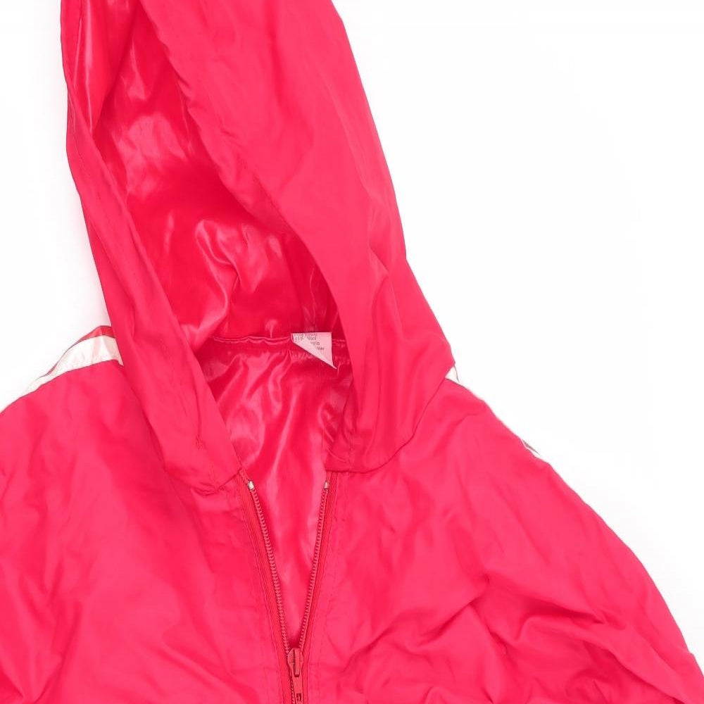 Womens UK Size S Preworn Red Rain Coat