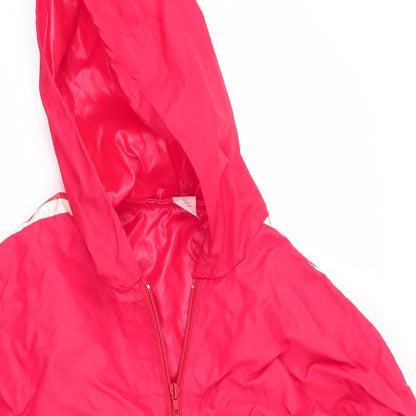 Womens UK Size S Preworn Red Rain Coat