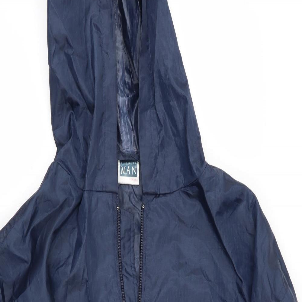 Mens UK Size S Premier Man Blue Rain Coat