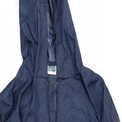 Mens UK Size S Premier Man Blue Rain Coat
