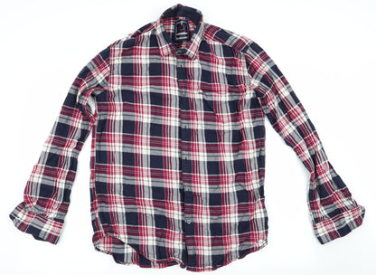 The Lemax Jeans Mens Blue Check   Button-Up Size XL