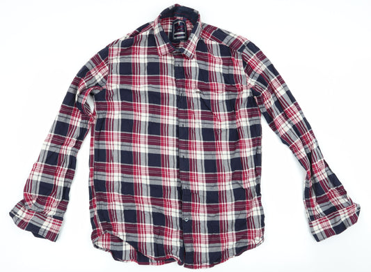 The Lemax Jeans Mens Blue Check   Button-Up Size XL