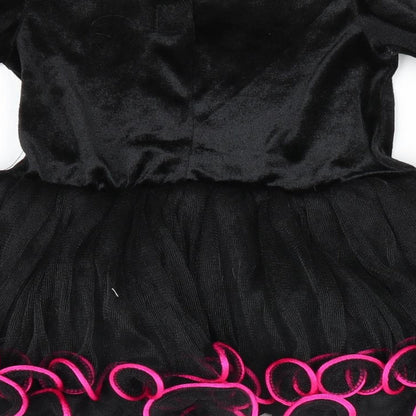 George Girls Black Animal Print  Fit & Flare  Size 12 Months