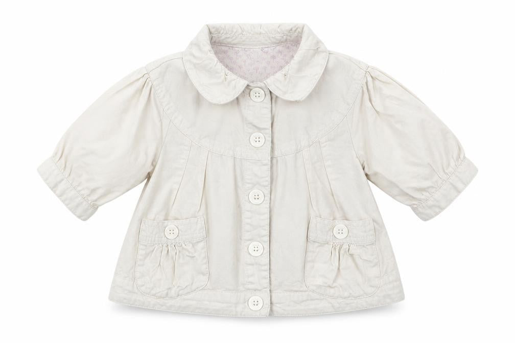 NEXT Girls White   Overcoat Coat Size 3-4 Years