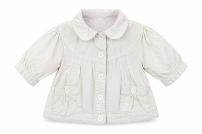 NEXT Girls White   Overcoat Coat Size 3-4 Years