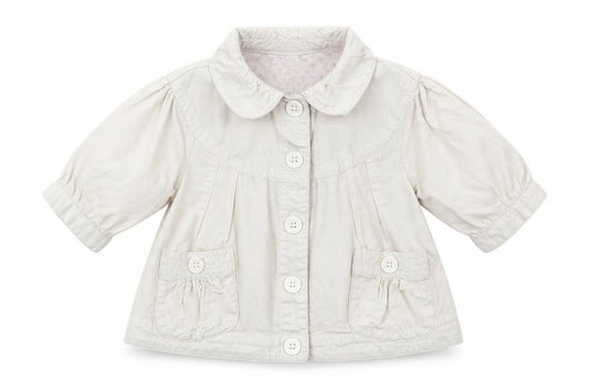 NEXT Girls White   Overcoat Coat Size 3-4 Years