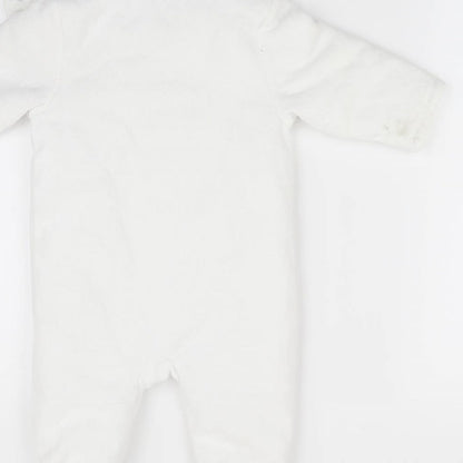 Mothercare Girls White Animal Print  Coverall One-Piece Size 3-6 Months