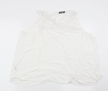 Womens UK Size 24 Studio White Basic T-Shirt