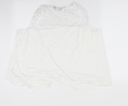 Womens UK Size 24 Studio White Basic T-Shirt