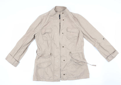 Dorothy Perkins Womens Beige   Parka Coat Size 8