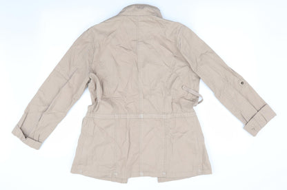 Dorothy Perkins Womens Beige   Parka Coat Size 8