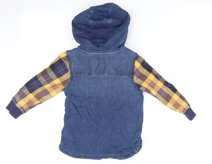 NEXT Boys Blue   Basic Button-Up   - hooded shirt