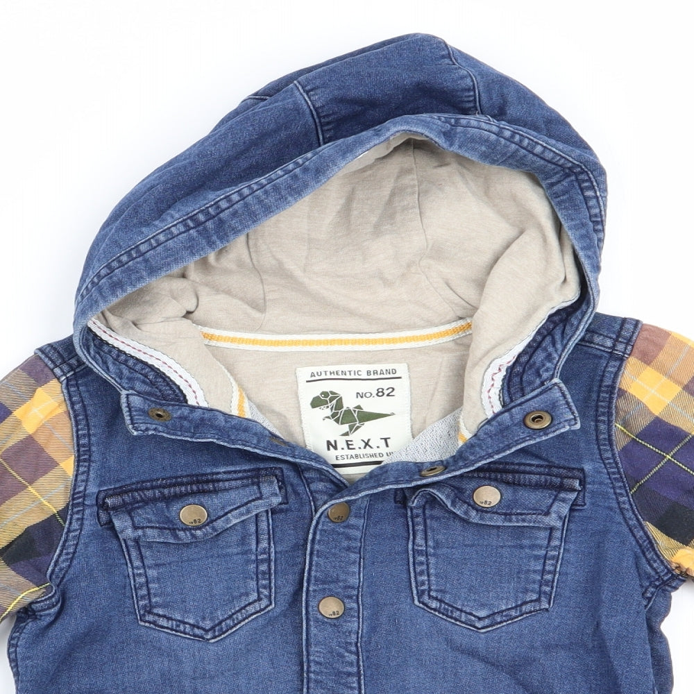 NEXT Boys Blue   Basic Button-Up   - hooded shirt
