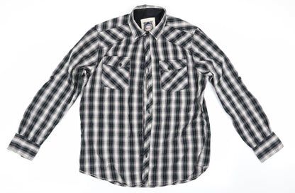 Mens UK Size M Cedar Wood State Black  Button-Up Long Sleeve Casual Shirt