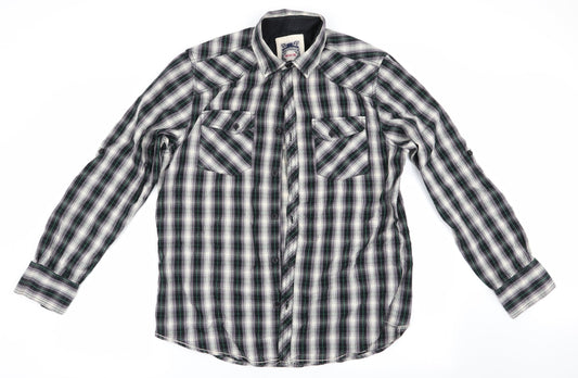 Mens UK Size M Cedar Wood State Black  Button-Up Long Sleeve Casual Shirt