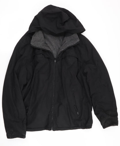 Mens UK Size  Preworn Black Anorak Coat