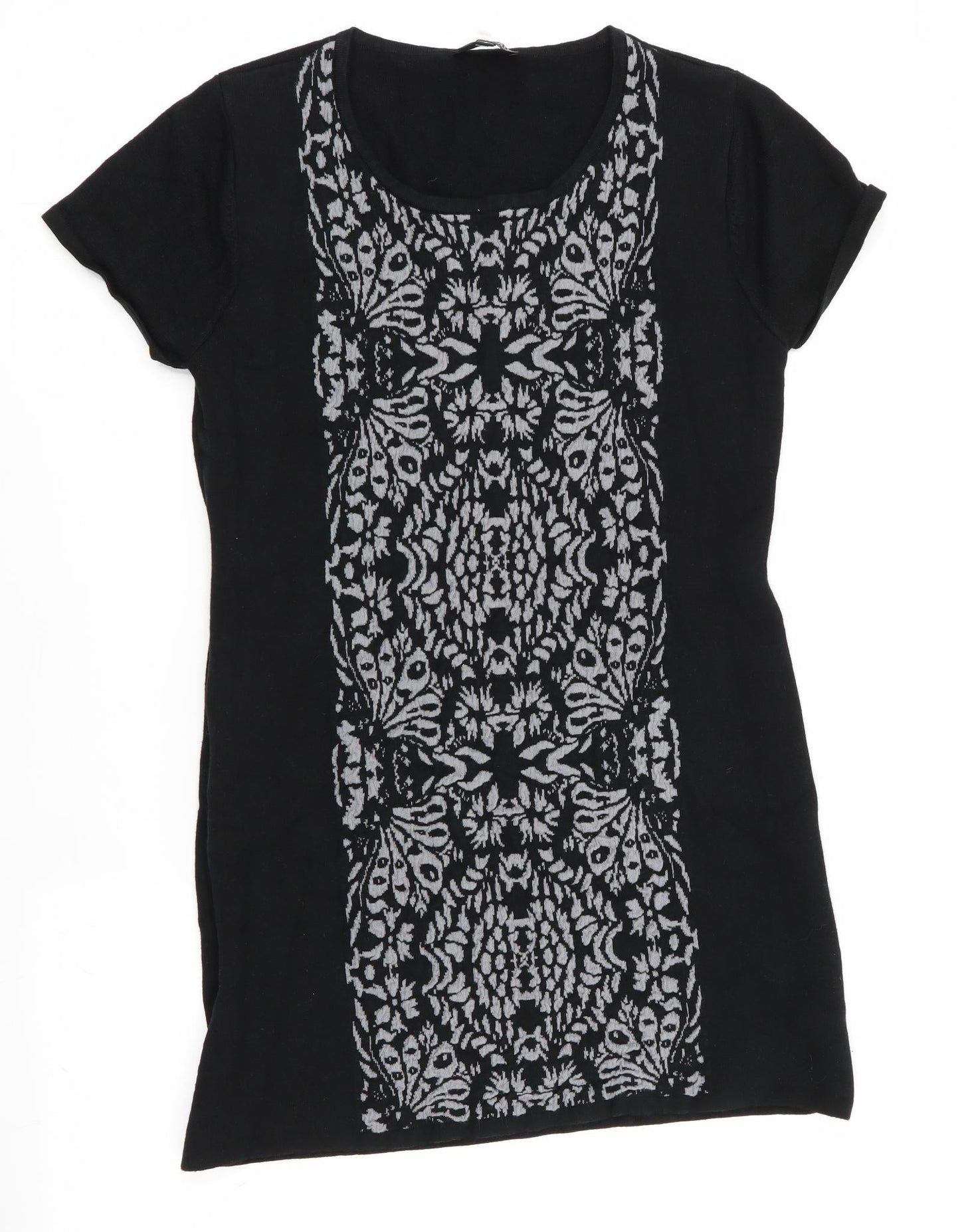 Womens UK Size S Casamia Black Tunic Jumper