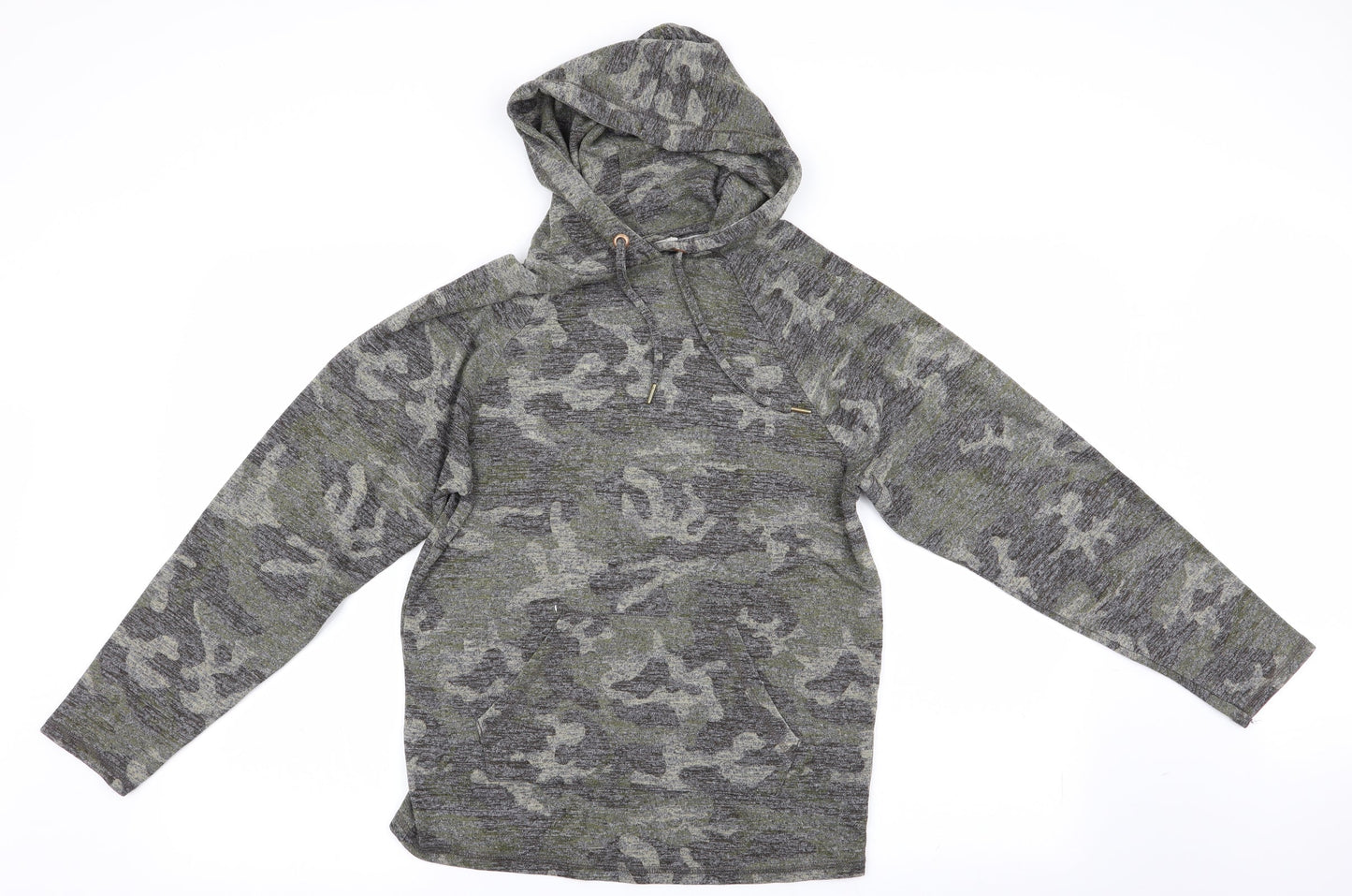 Florence and Fred Womens Green Camouflage  Pullover Hoodie Size 6