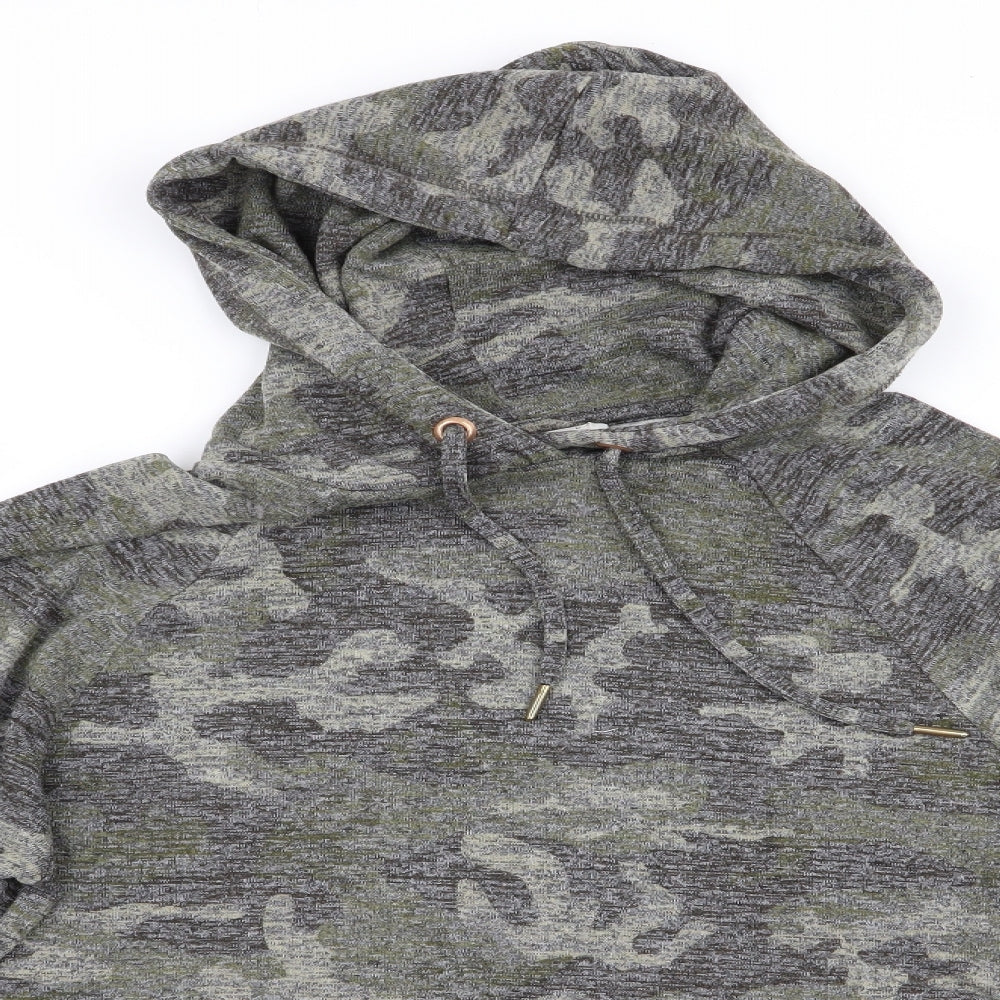 Florence and Fred Womens Green Camouflage  Pullover Hoodie Size 6