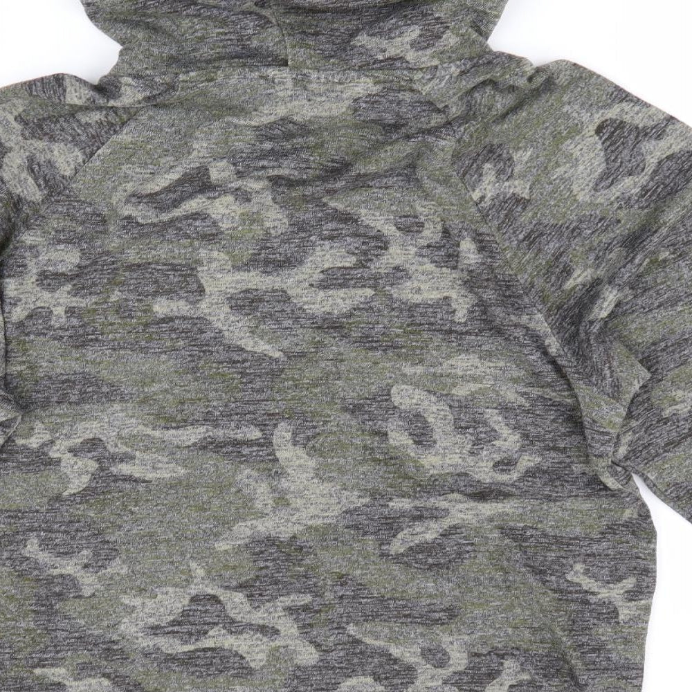 Florence and Fred Womens Green Camouflage  Pullover Hoodie Size 6