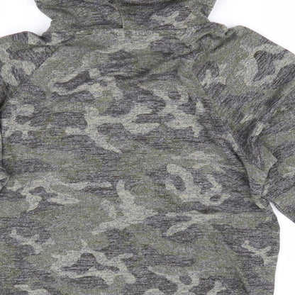Florence and Fred Womens Green Camouflage  Pullover Hoodie Size 6