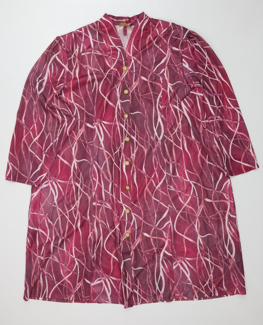 Daxon Womens Pink Geometric  A-Line