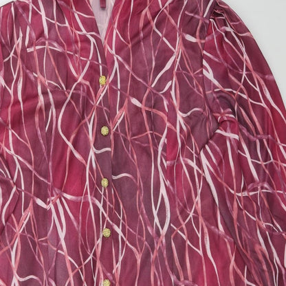 Daxon Womens Pink Geometric  A-Line