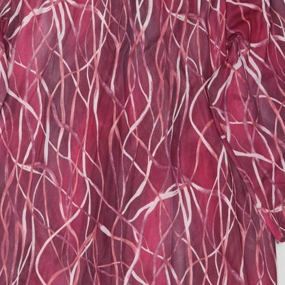 Daxon Womens Pink Geometric  A-Line