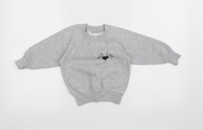 Preworn Girls Grey   Pullover Jumper