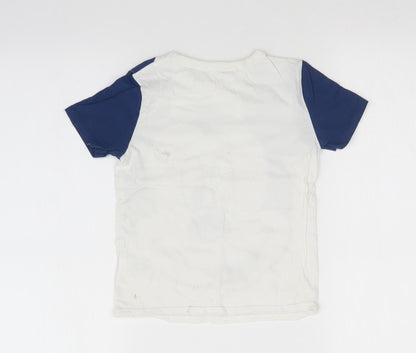 H&M Boys White   Basic T-Shirt Size 5-6 Years