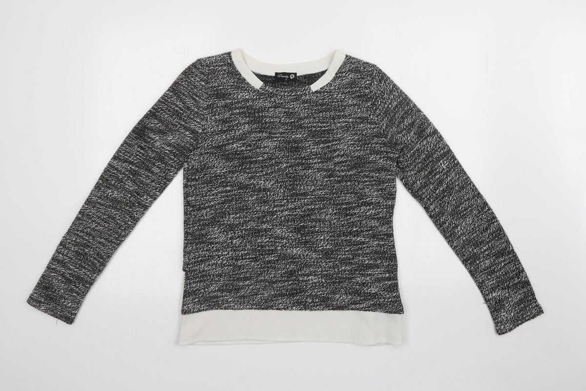 DANITY Womens Grey   Pullover Sweatshirt Size M