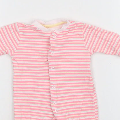 EARLY DAYS Girls Pink Striped   One-Piece Size 0-3 Months