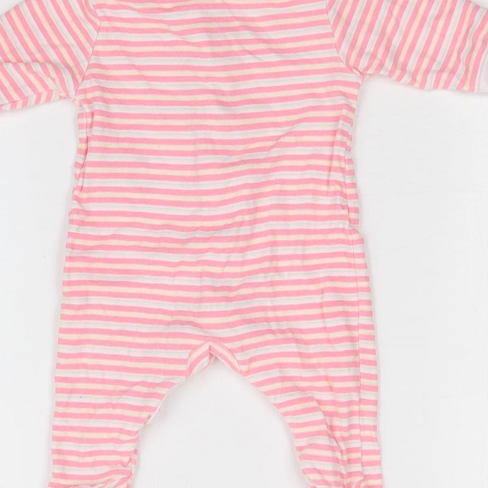 EARLY DAYS Girls Pink Striped   One-Piece Size 0-3 Months