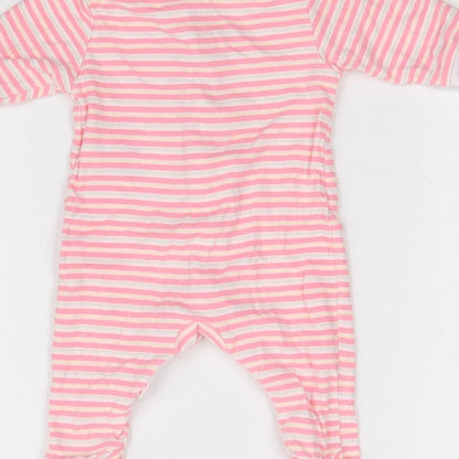 EARLY DAYS Girls Pink Striped   One-Piece Size 0-3 Months