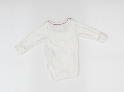 M&S Baby White  Jersey Babygrow One-Piece Size 3-6 Months