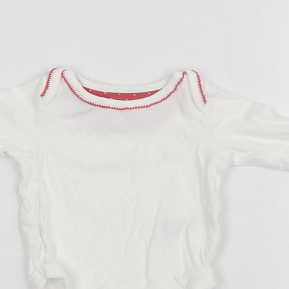 M&S Baby White  Jersey Babygrow One-Piece Size 3-6 Months