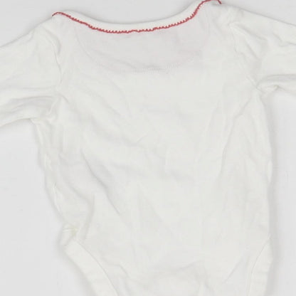 M&S Baby White  Jersey Babygrow One-Piece Size 3-6 Months