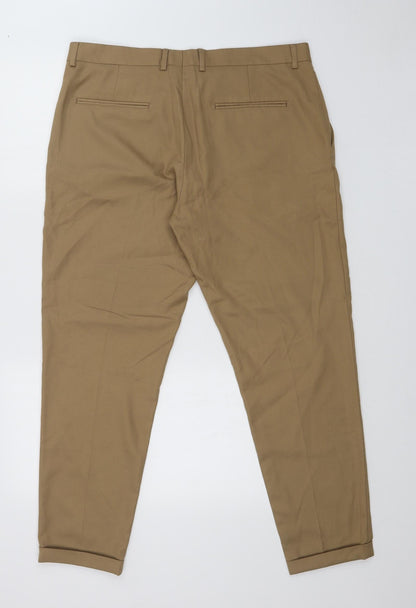 Preworn Womens Brown   Dress Pants Trousers Size 10 L28 in