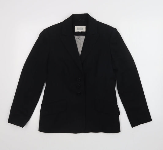 NEXT Womens Black Striped  Jacket Blazer Size 10