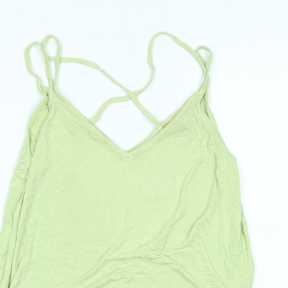 Womens UK Size 12 New Look Green Basic Tank