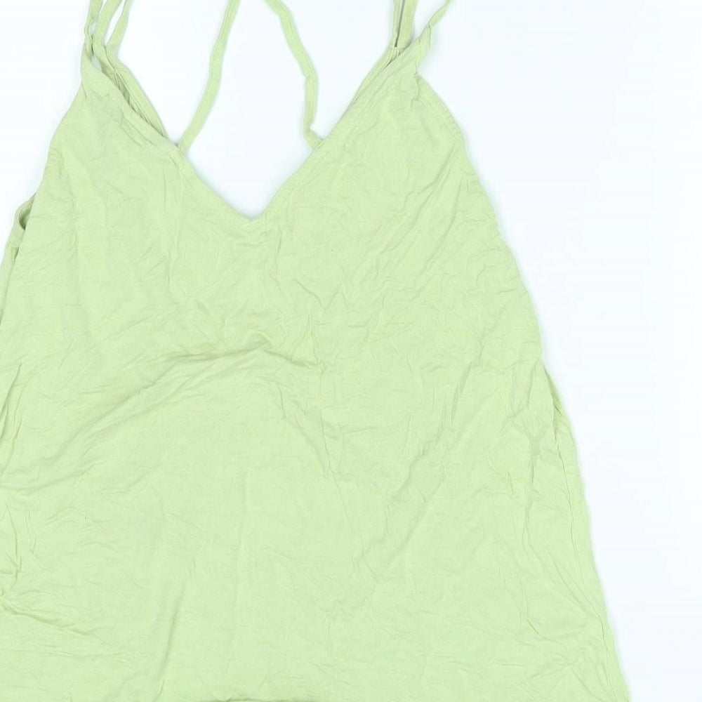 Womens UK Size 12 New Look Green Basic Tank