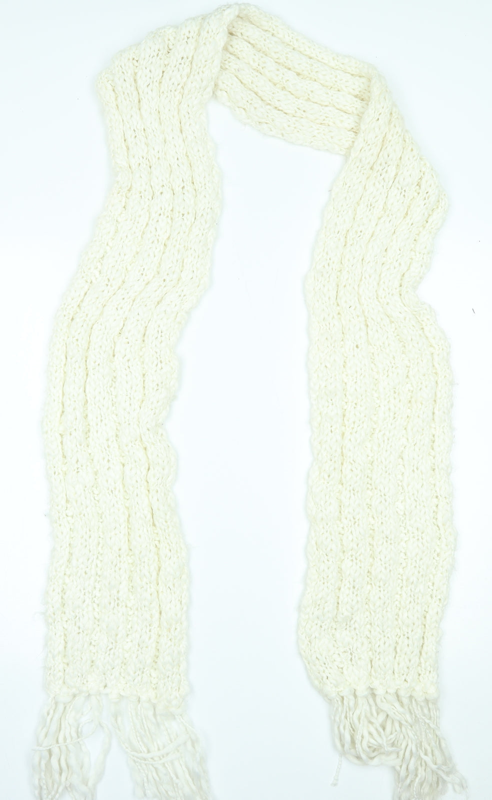 Preworn Womens Ivory    Scarf
