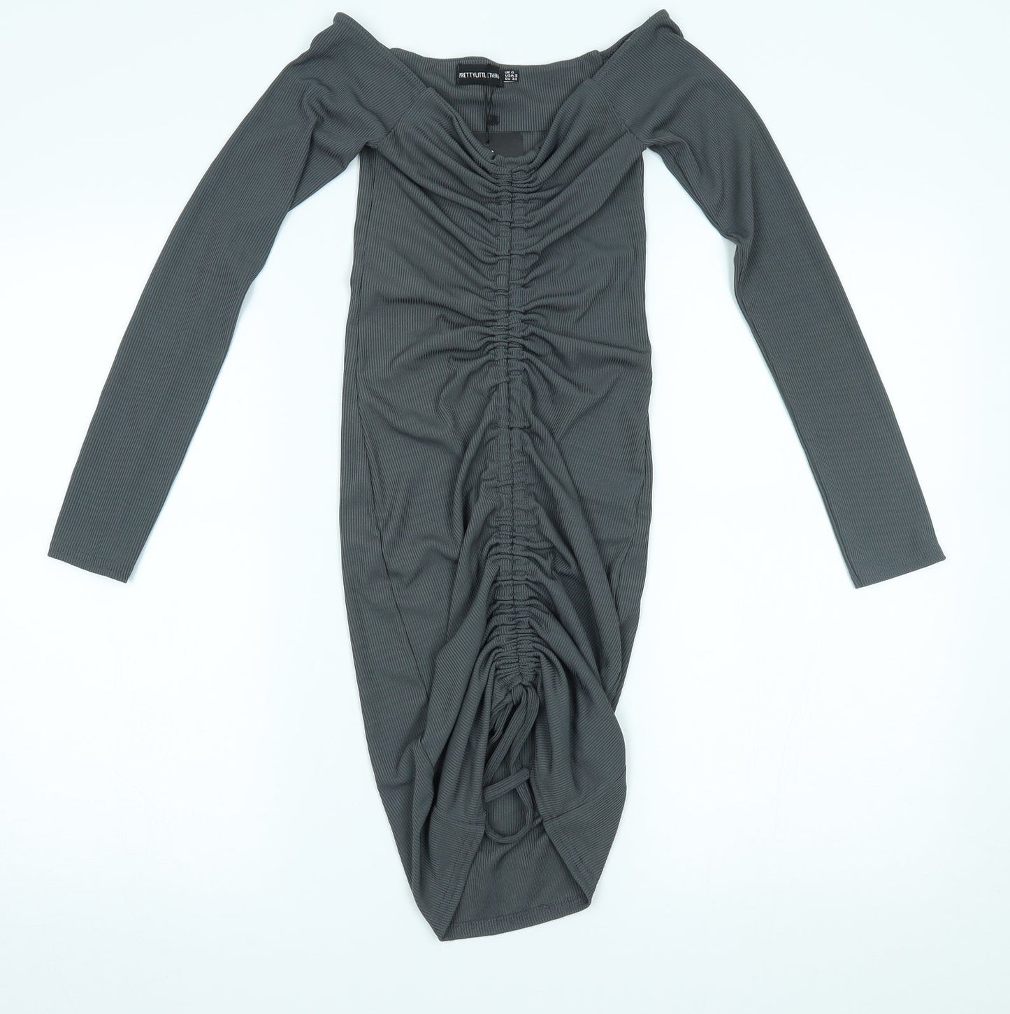 PRETTYLITTLETHING Womens Grey   Bodycon  Size 6