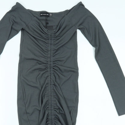 PRETTYLITTLETHING Womens Grey   Bodycon  Size 6