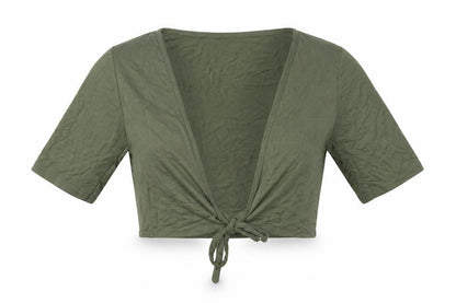 PRETTYLITTLETHING Womens Green   Cropped T-Shirt Size 8