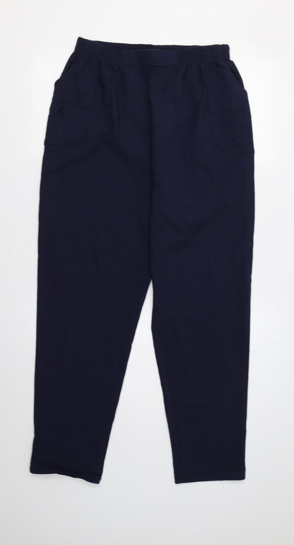 Womens UK Size 12 Preworn Regular Fit  Blue Trousers