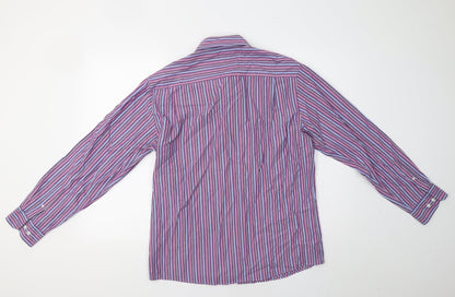 Wolsey Mens Purple Striped   Button-Up Size M