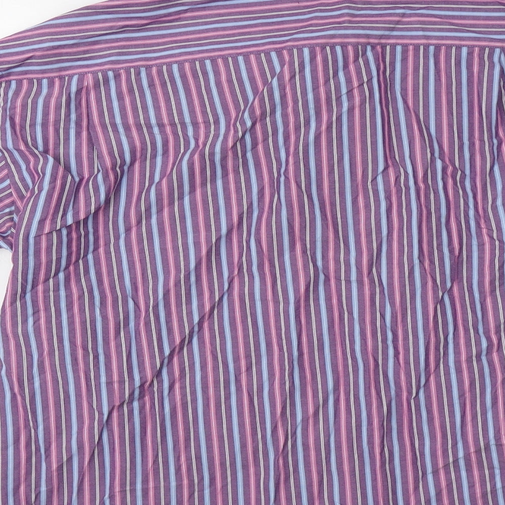 Wolsey Mens Purple Striped   Button-Up Size M
