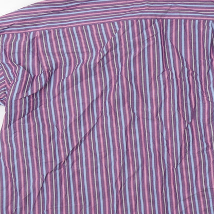 Wolsey Mens Purple Striped   Button-Up Size M