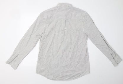 Mens UK Size XL Topman White  Button-Up Long Sleeve Casual Shirt